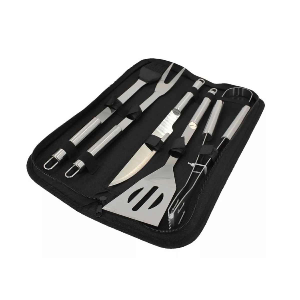 GENERICO - Utensilios Parrillero Para Asado Juego De 5 Pzs Con Bolso