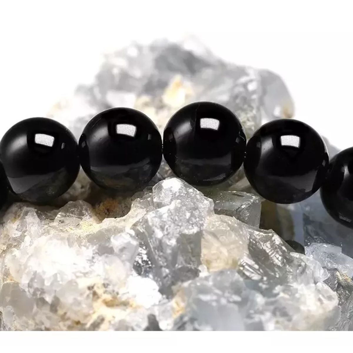 GENERICO - Pulsera Turmalina 8mm Unisex Piedra Natural Original