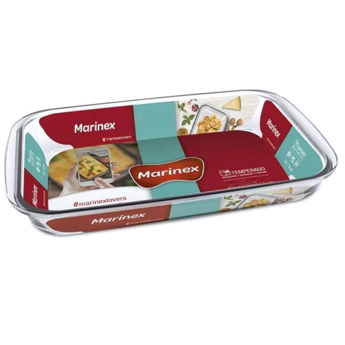MARINEX - Fuente Asadera Rectangular Mediana Marinex 2200Ml Para Horno