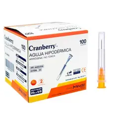 CRANBERRY - AGUJA HIPODERMICA 25 X 5/8 CAJA x 100