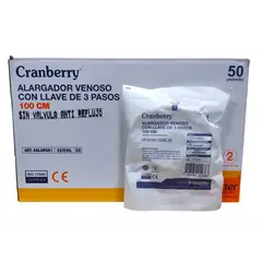 CRANBERRY - ALARGADOR VENOSO CON LLAVE DE 3 PASOS 100 CM