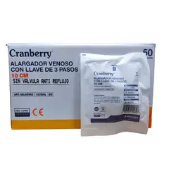 CRANBERRY - ALARGADOR VENOSO CON LLAVE DE 3 PASOS 10 CM