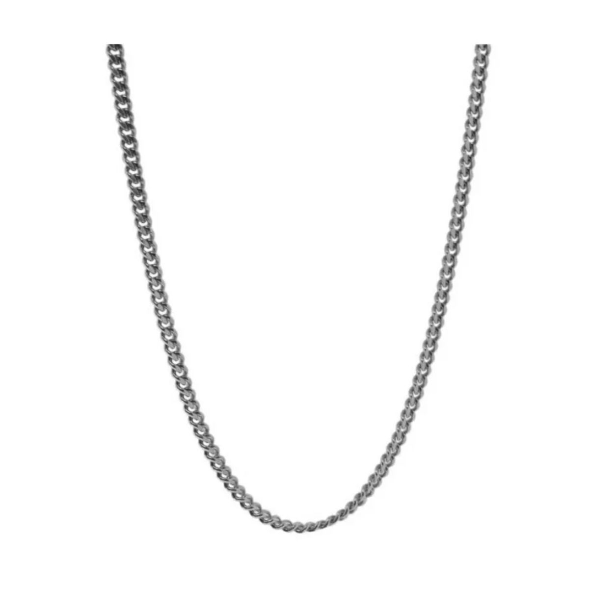 GENERICO - Collar Cadena Hombre Acero Inoxidable Grumet 3mm 50cm 60cm