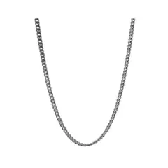 GENERICO - Collar Cadena Hombre Acero Inoxidable Grumet 3mm 50cm 60cm