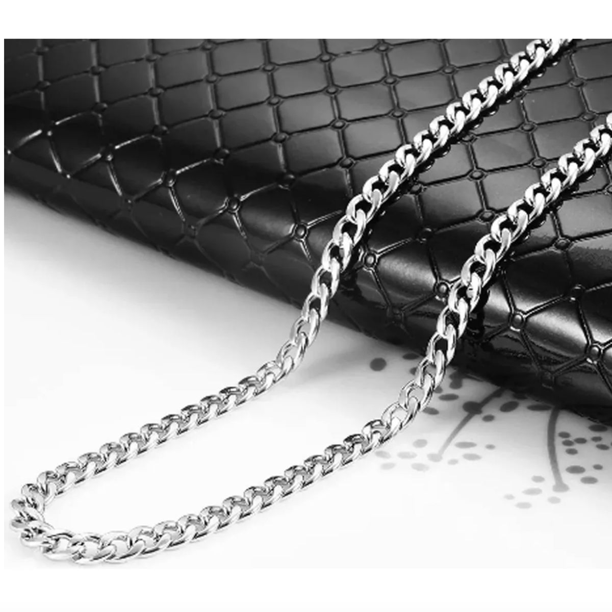 GENERICO - Collar Cadena Hombre Acero Inoxidable Grumet 7mm 50cm