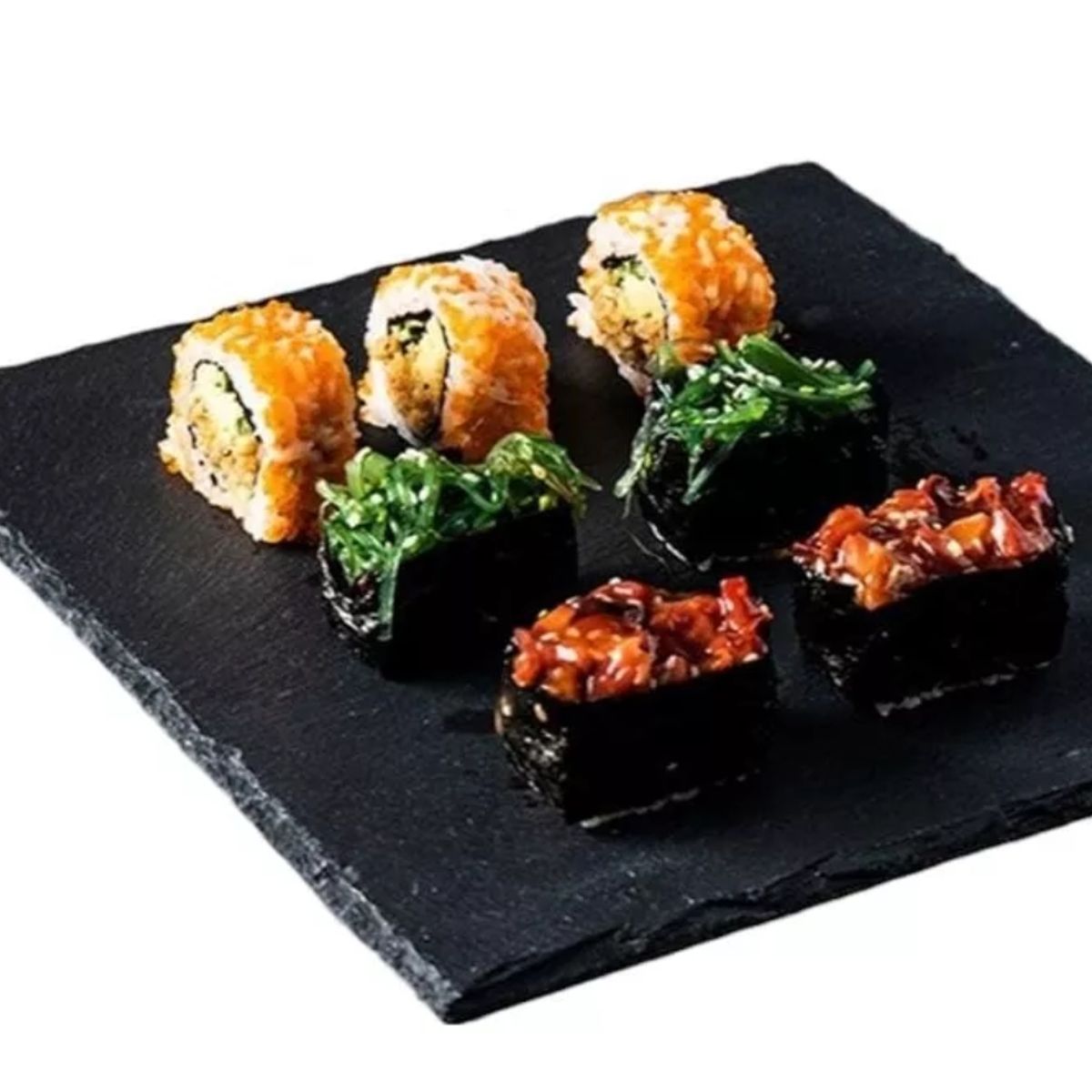 GENERICO - Plato Cuadrada Natural Plancha Piedra Emplatado Bandeja 15cm