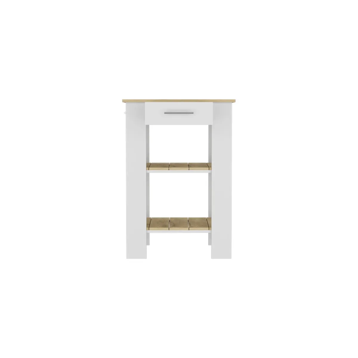 FMFURNITURE - Isla De Cocina 1 Cajon Blanco 93.4x65x50.8 cm