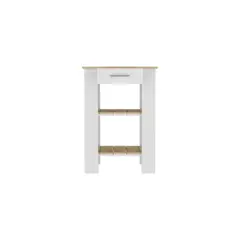 FMFURNITURE - Isla De Cocina 1 Cajon Fm-006B Blanco