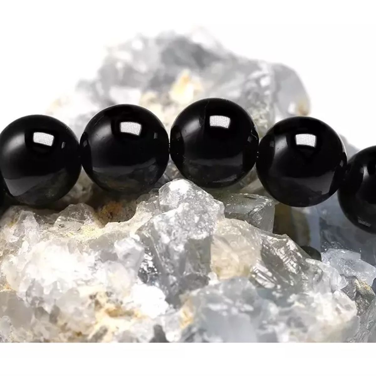 GENERICO - Pulsera Turmalina 8mm Unisex Piedra Natural Original