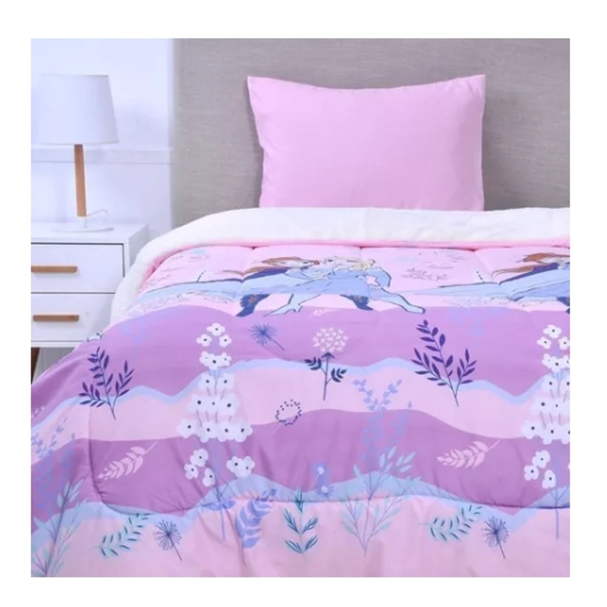 GENERICO - Plumon Con Sherpa Frozen Original 180x220  Jp Ideas