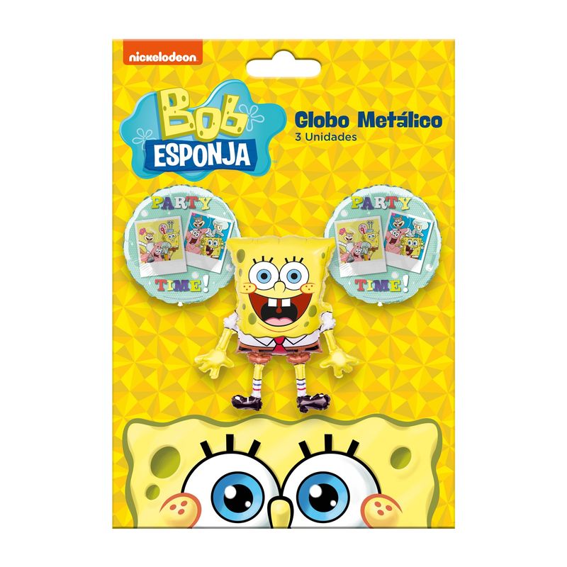 NICKELODEON - Set 3 Globos Foil Bob Esponja