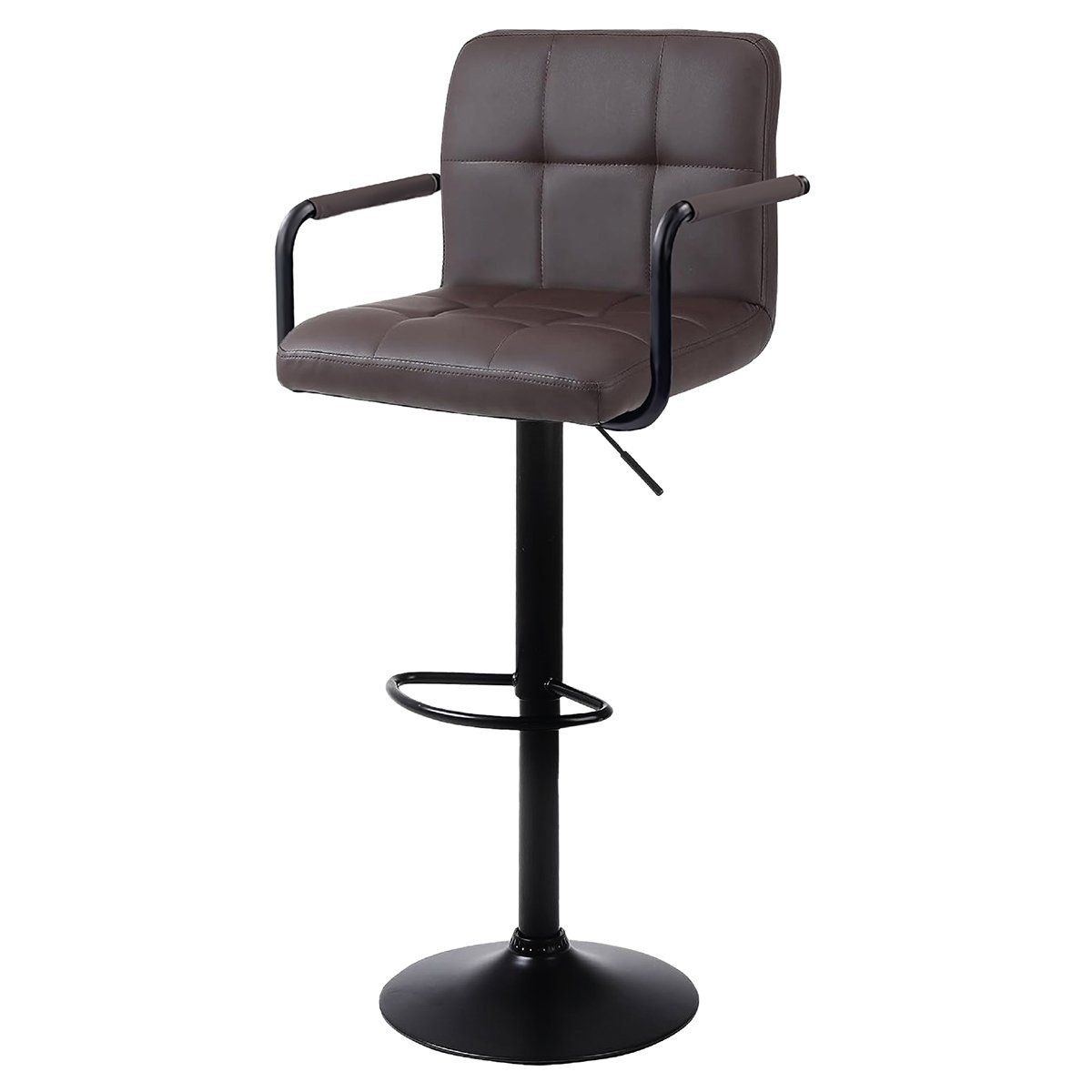 HOMELY - Silla De Bar Piso Taburete Homely Noir Comfort 61-81CM Café