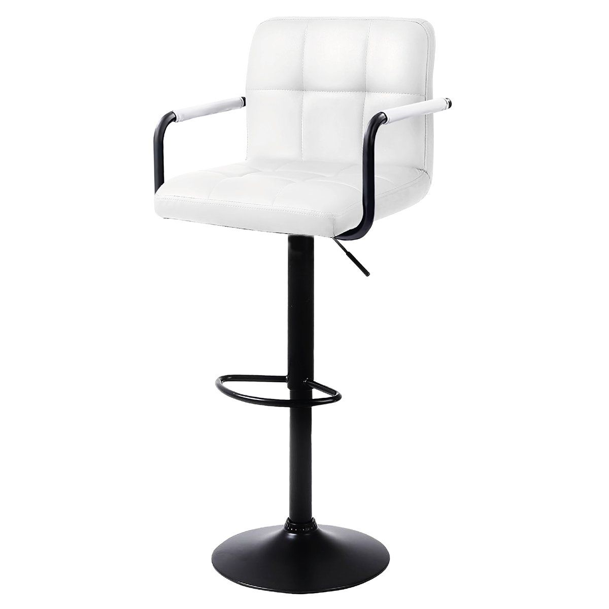 HOMELY - Silla De Bar Piso Taburete Homely Noir Comfort 61-81CM  Blanco