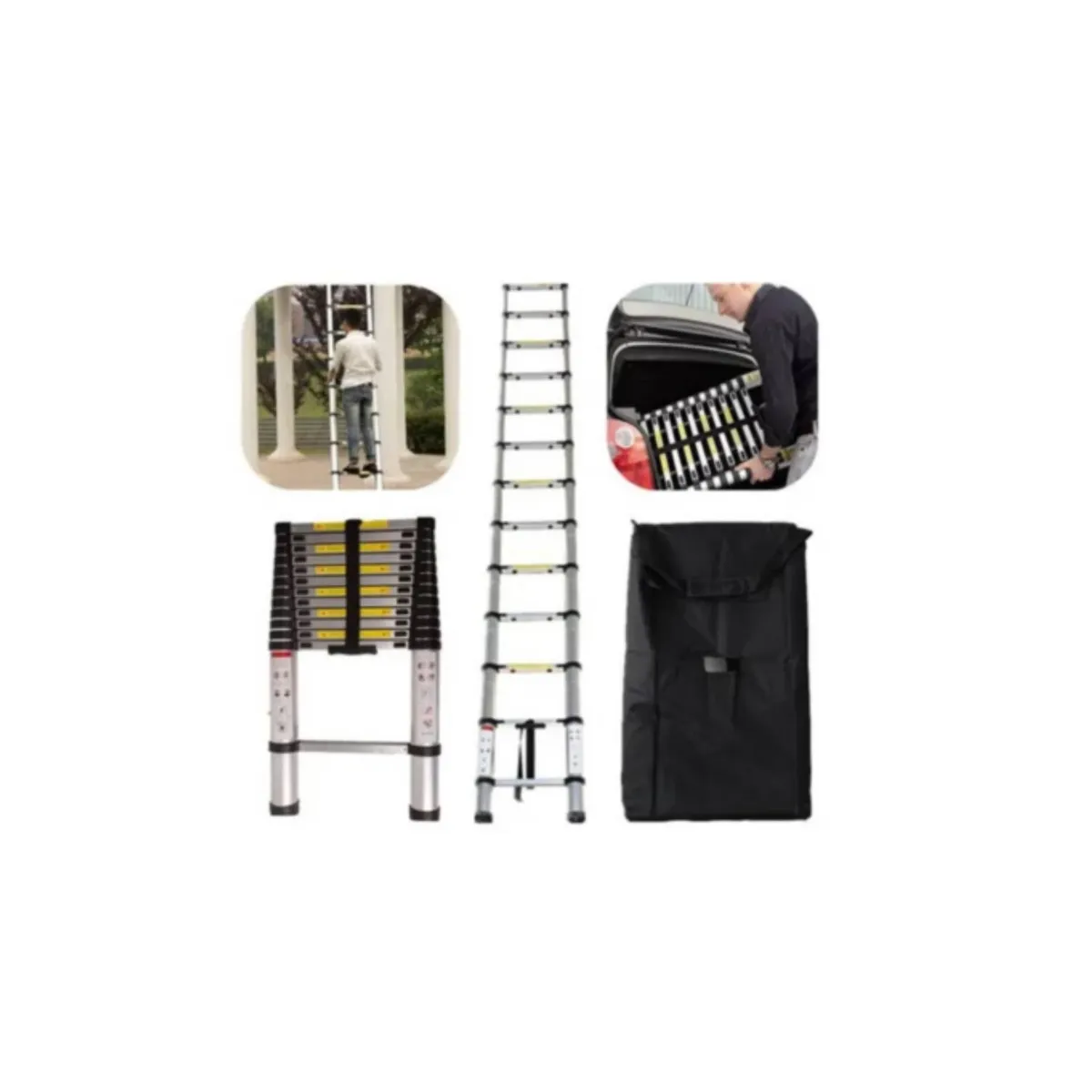 U BUY - Escalera Articulada Aluminio Multiproposito 380 cm Resistente