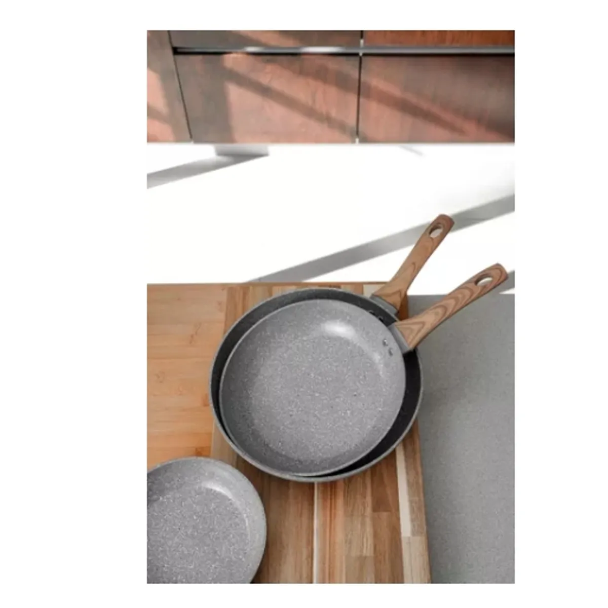 GENERICO - Bateria De Cocina 2 Piezas Antiadherente Ceramica Marmolada3