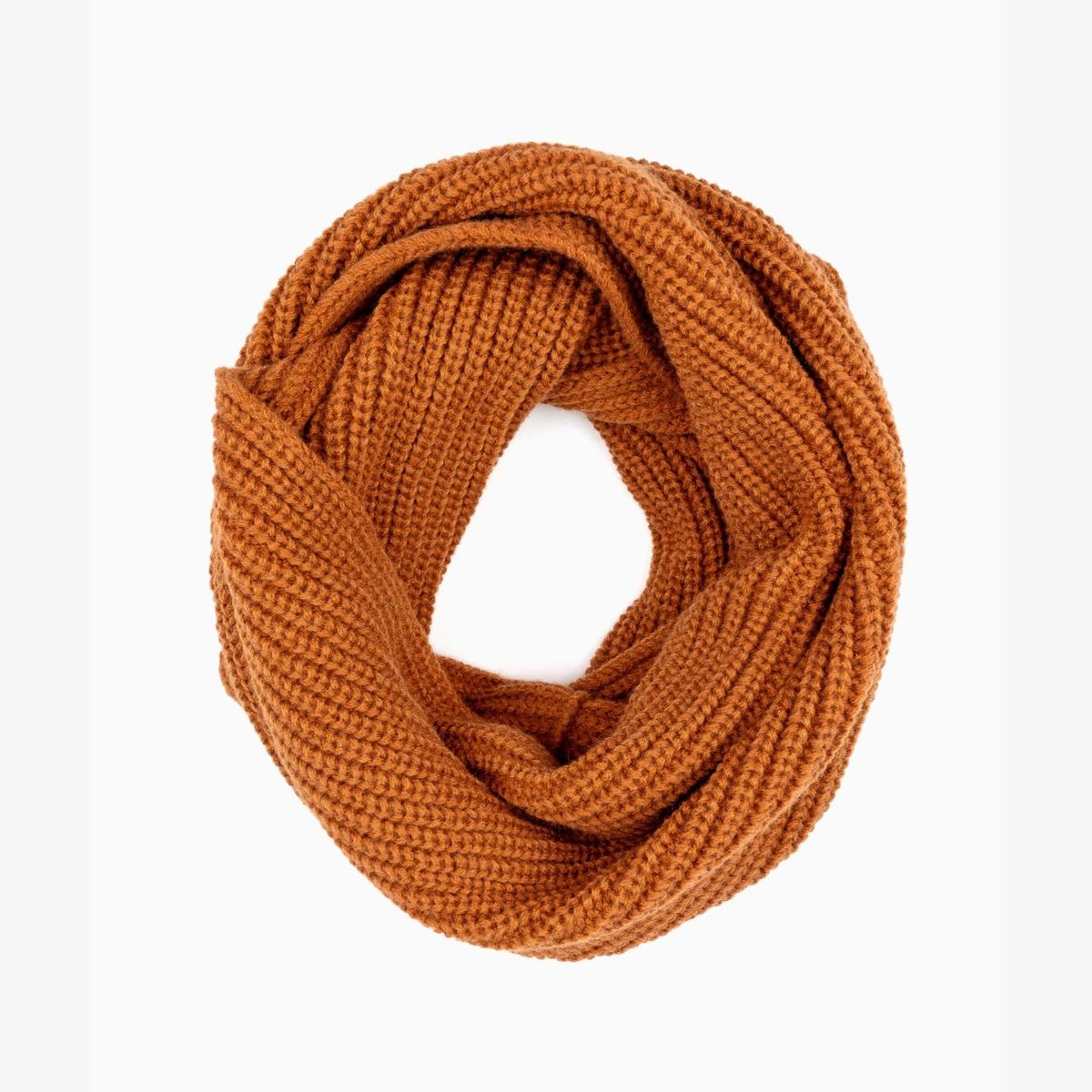 LOUNGE - Bufanda Mujer Infinita Unicolor Terracota