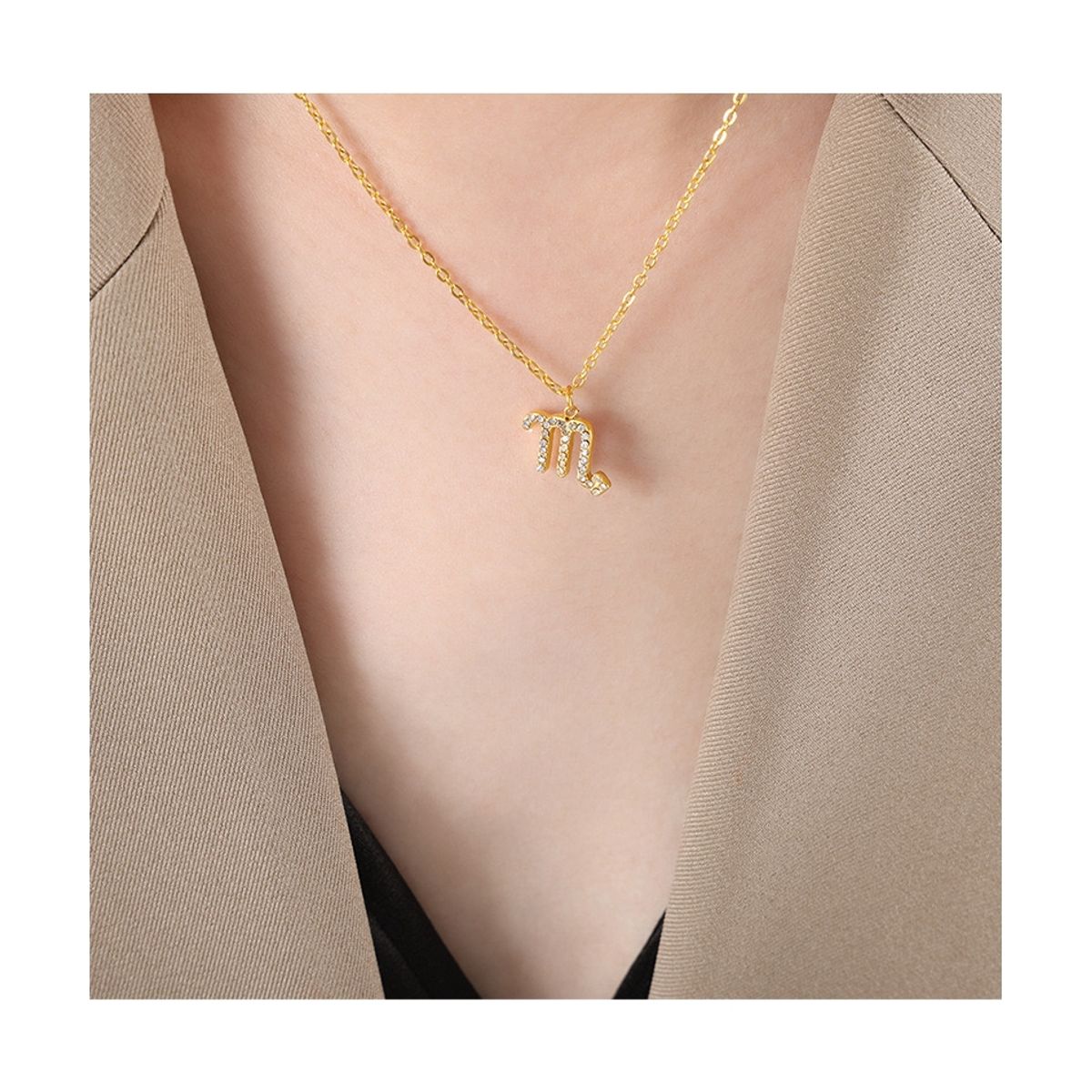 LUX JOYAS - Collar Baño Oro 18k Signo Zodiaco Escorpio