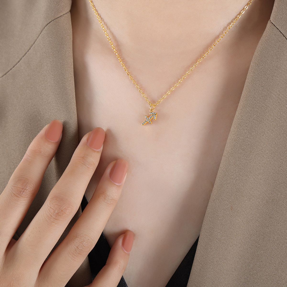 LUX JOYAS - Collar Baño Oro 18k Signo Zodiaco Sagitario