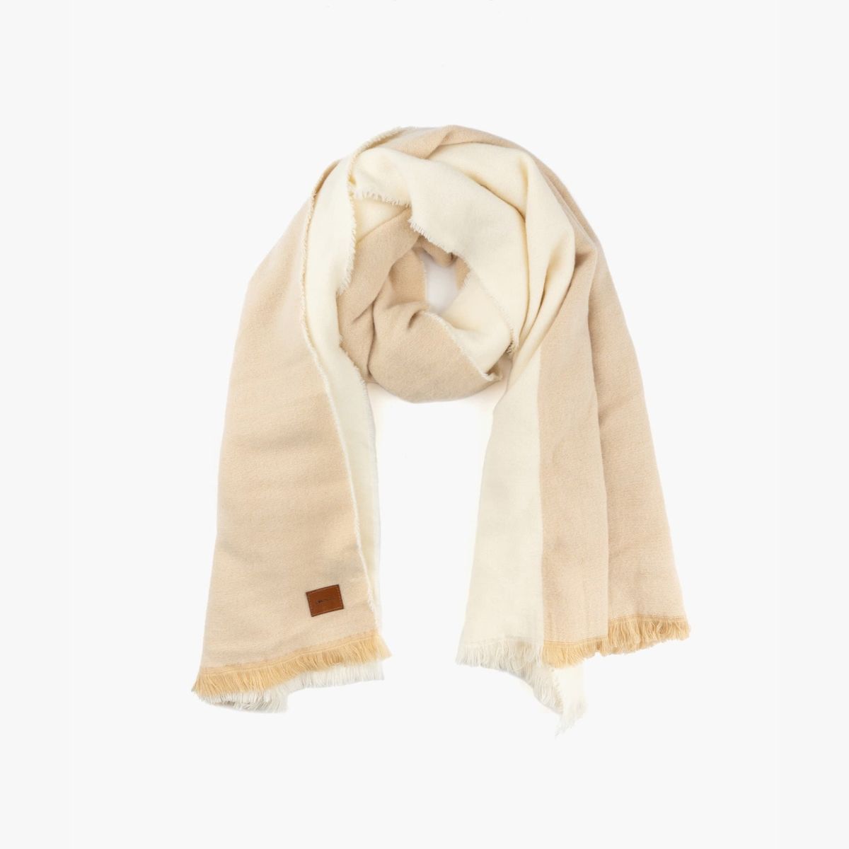 LOUNGE - Maxi Bufanda Mujer Dos Colores Beige