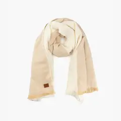 LOUNGE - Maxi Bufanda Mujer Dos Colores Beige