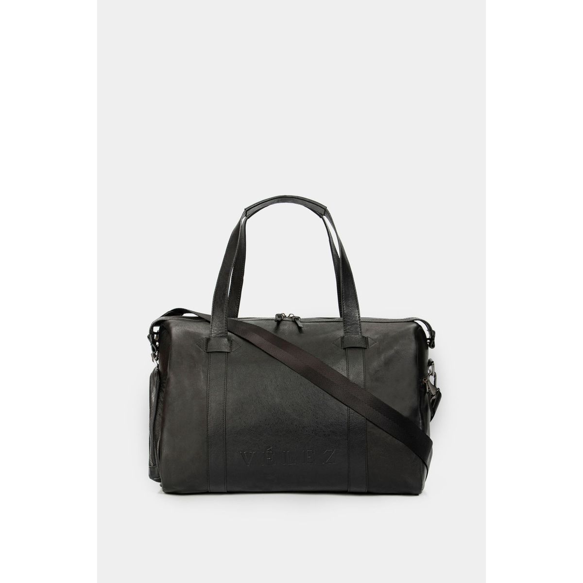 VELEZ - Vélez Cartera Esencial Cuero Hombre Acabado Manual Envejecido Negro