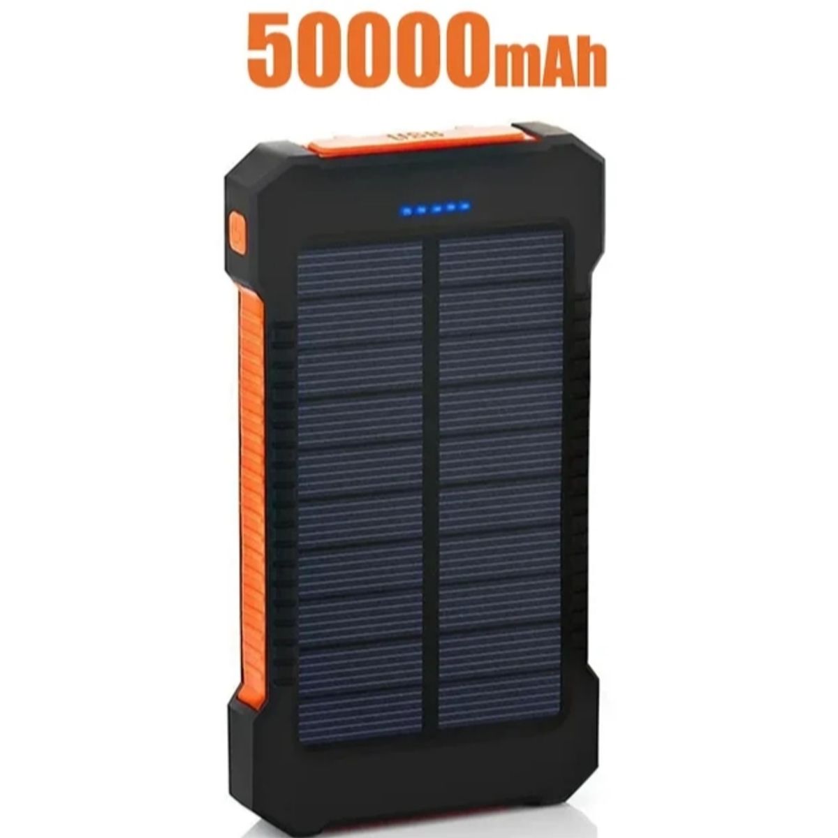 GENERICO - Bateria Externa Power Bank Solar, Portátil de 50000 mah con Linterna