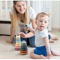 Juguete de Silicona Torre Apilable con cabeza de Oso