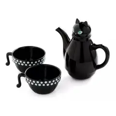 GENERICO - Set Tetera Gato Infusor + 2 Tazas Mug Gatos