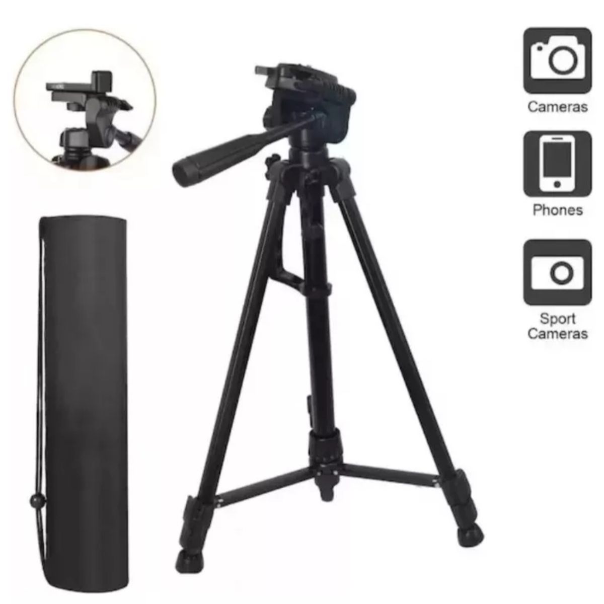 GENERICO - Tripode Portátil Soporte Cámara Fotografía Vídeos T-3520