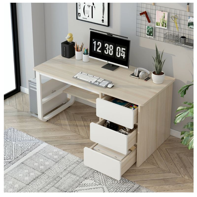 HOMER DESIGN - Escritorio Pata Metal Oficina Cajon 120x50x74cm Homer Design