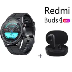 XIAOMI - KUMI GT3 reloj inteligente deportivo y combo Redmi Buds 4 Lite - Negro