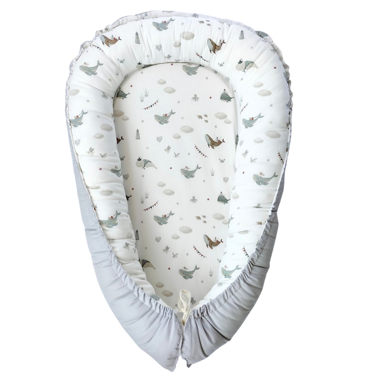 OLIVIA Y SAM - NIDO COLECHO REVERSIBLE OCEANO