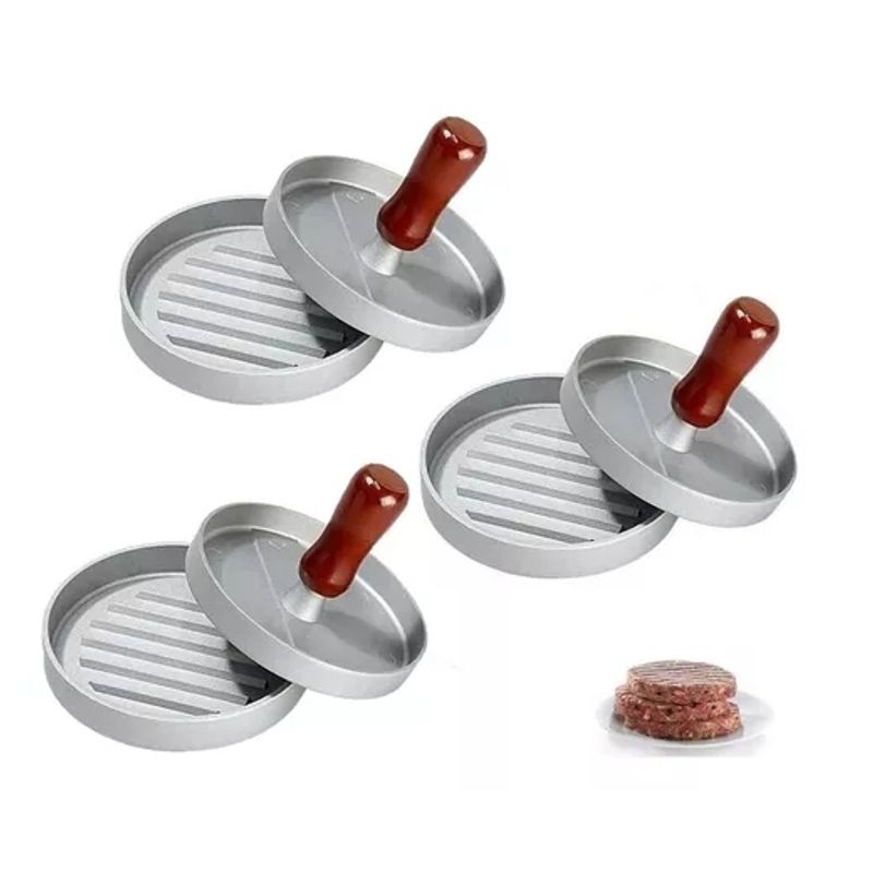 GENERICO - Pack X3 Molde Hamburguesa Prensa Para Hamburguesas Asado