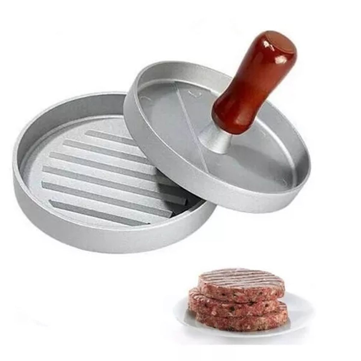 GENERICO - Pack X3 Molde Hamburguesa Prensa Para Hamburguesas Asado