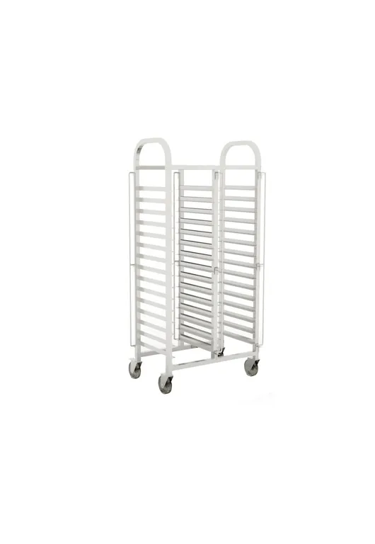 IMAHE CARRO BANDEJERO DOBLE ACERO INOX 35x45 cm