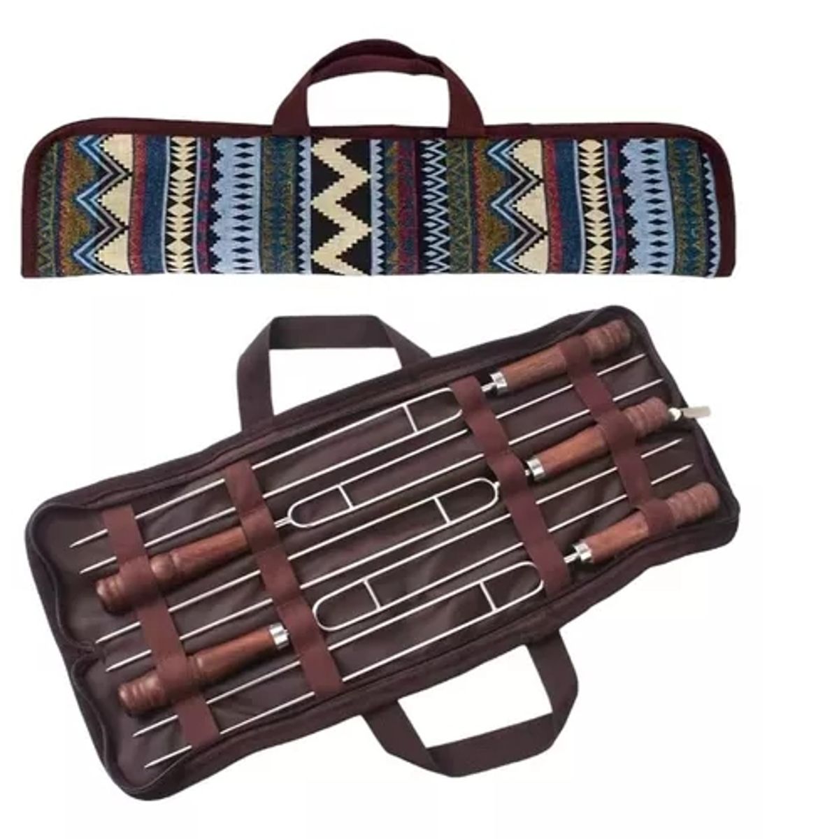 GENERICO - Set 5 Brochetas En Forma De U Para Asado Pinchos Anticucho