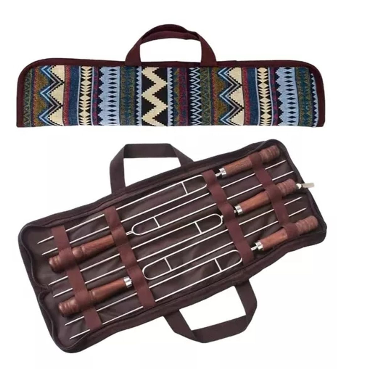 GENERICO - Set 5 Brochetas En Forma De U Para Asado Pinchos Anticucho