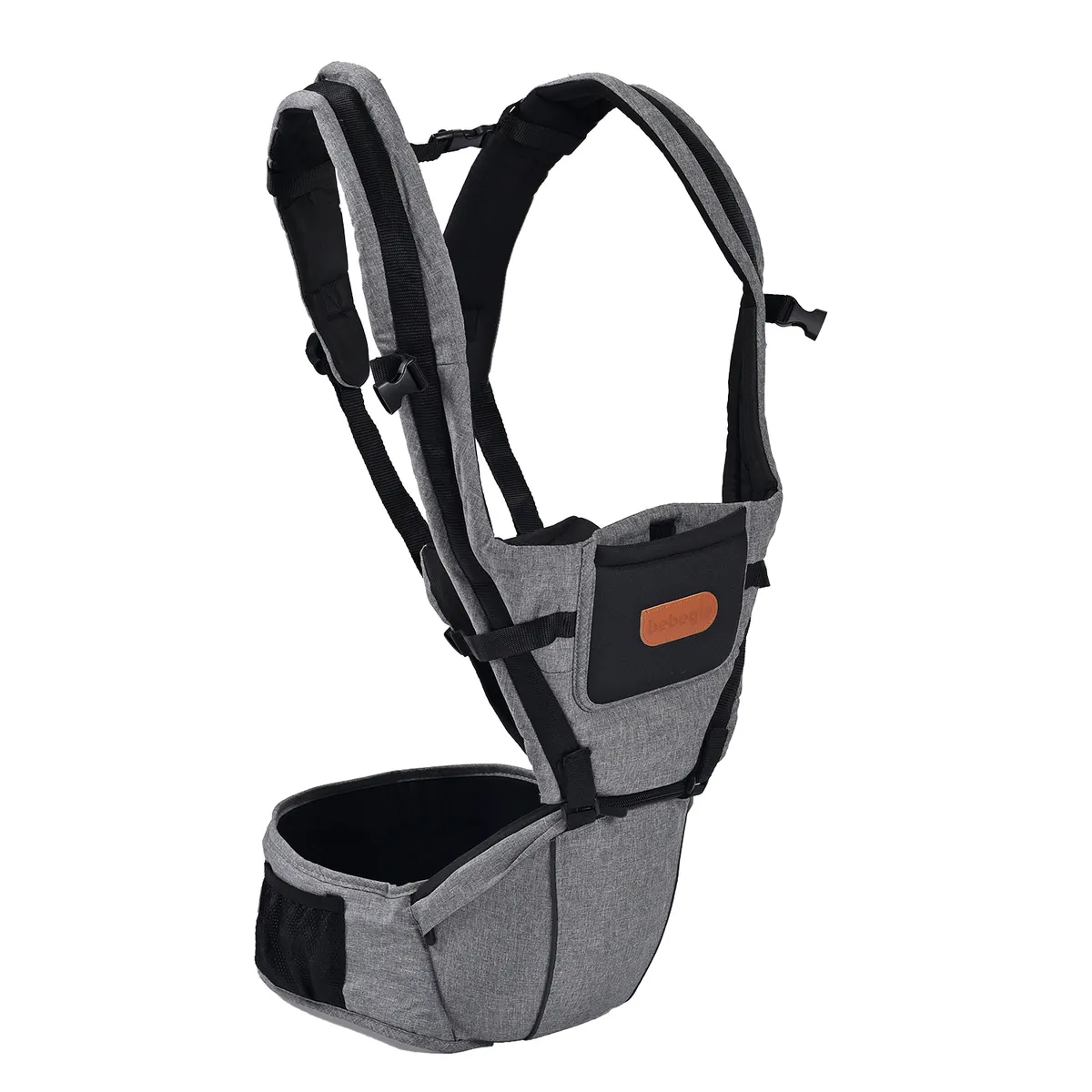 BEBEGLO - Porta Bebe Canguro Hit Seat RS-80190 Gris