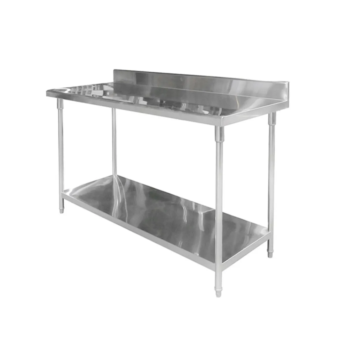 IMAHE - MESÓN CON RESPALDO ACERO INOX 100 X 70 X 85 IMAHE