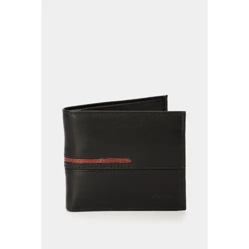 VELEZ - Vélez Billetera De Cuero Inserto Contrastes Negro