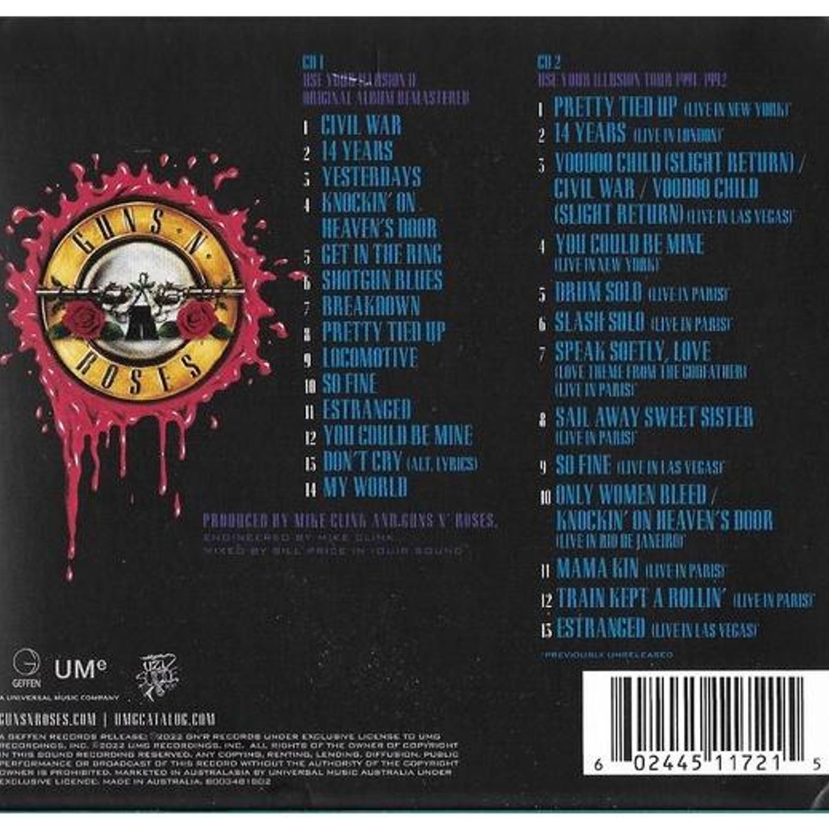 HITWAY MUSIC - GUNS N ROSES-USE YOUR ILLUSION II 2CDDIGIPACK-CD HITWAY