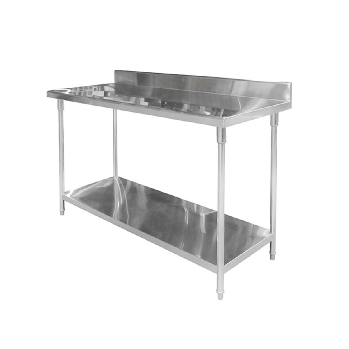 IMAHE - MESÓN CON RESPALDO ACERO INOX 150 X 70 X 85 IMAHE