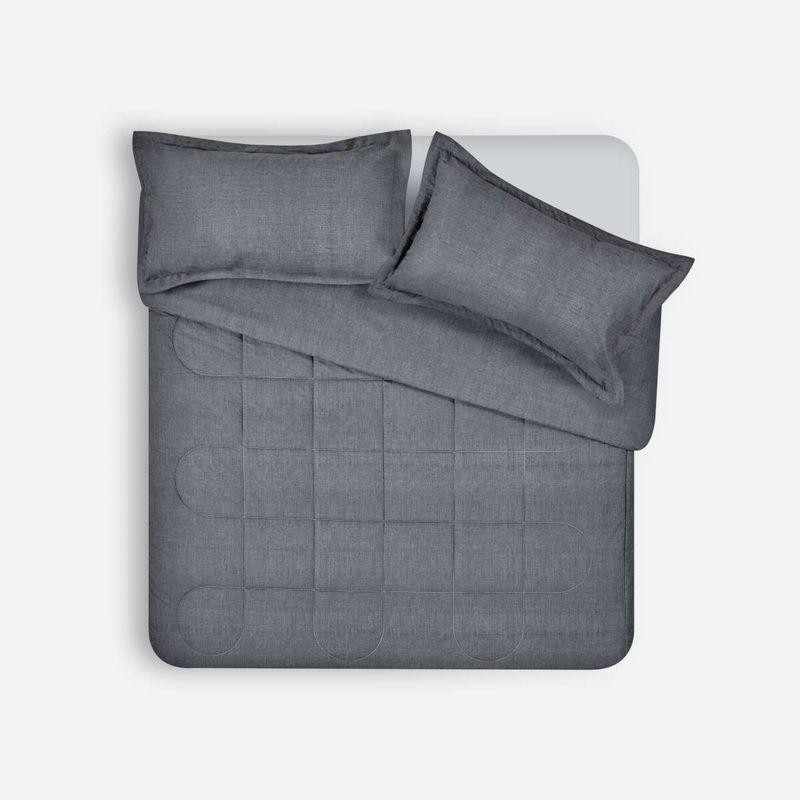 ROSEN - Plumón Unicolor Chambray Charcoal Super King