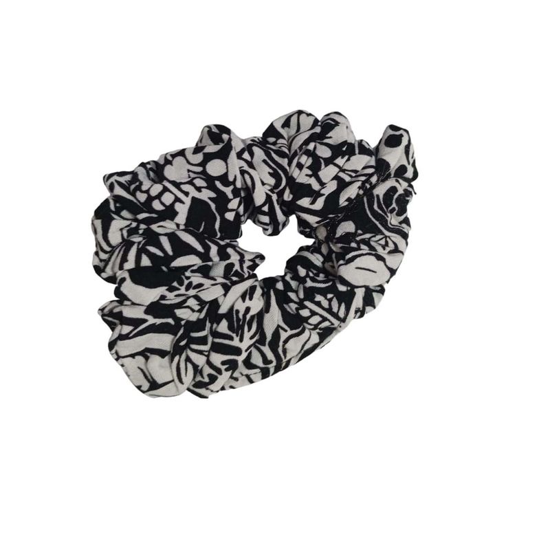 GENERICO - Scrunchie Colet para el cabello XL Negro Manchas