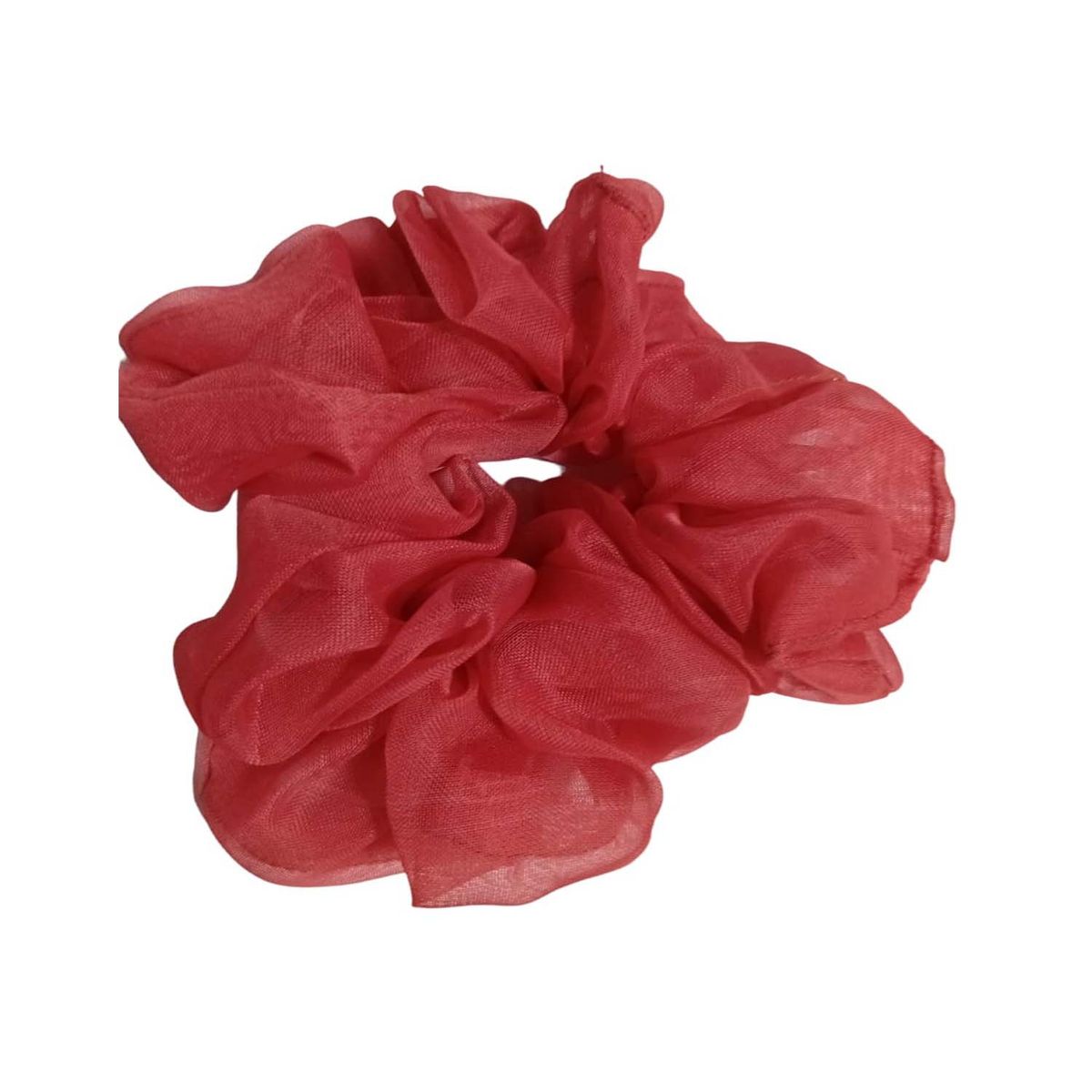 GENERICO - Scrunchie Colet para el cabello XL Rojo Transparente
