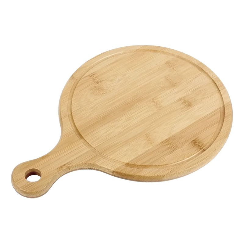 GENERICO - Tabla Para Picar Y Cortar De Madera Circular Enchapada 25cm