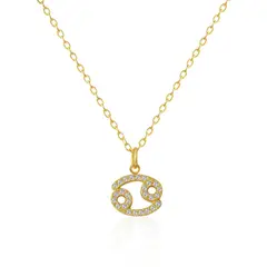 LUX JOYAS - Collar Baño Oro 18k Signo Zodiaco Cáncer