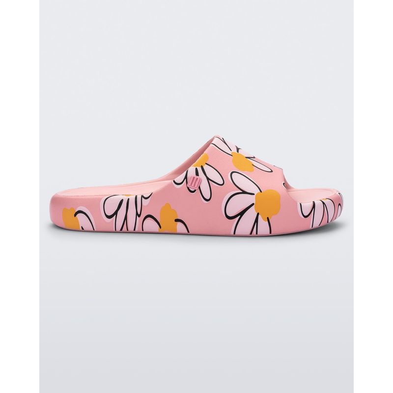 MELISSA - Sandalia Melissa Free Print Slide RosaBlancoAmarillo