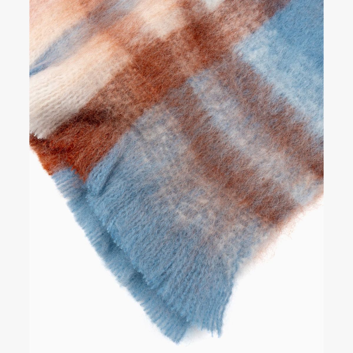 LOUNGE - Bufanda Mujer Líneas Cruzadas Azul