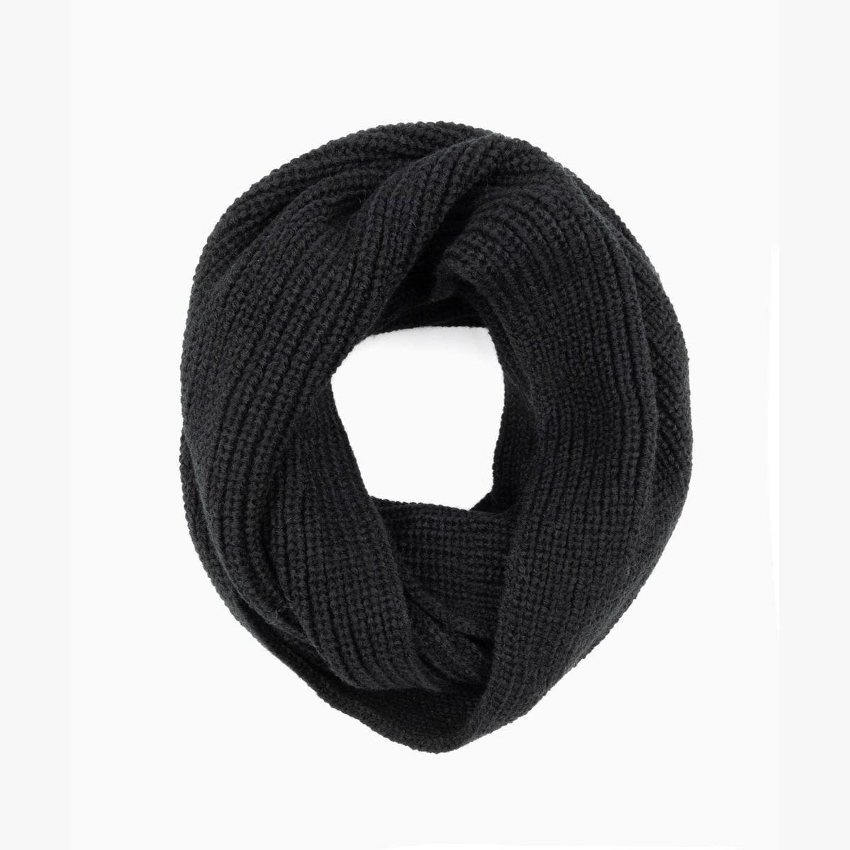 LOUNGE - Bufanda Mujer Infinita Unicolor Negro